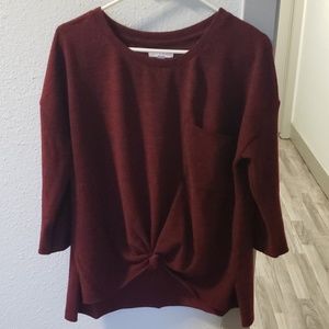 Maroon 3/4 Sleeve Sweater
